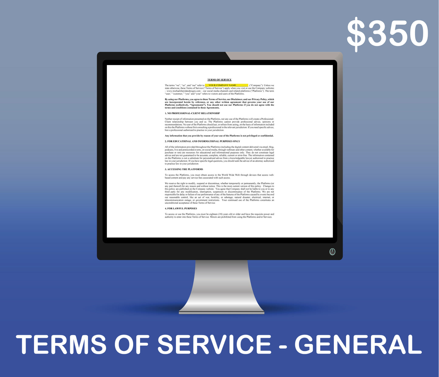 Terms of Service - General
